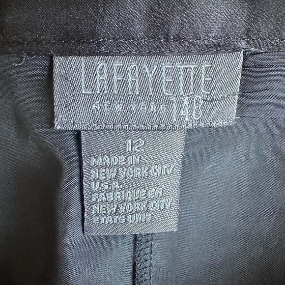 Women Maxi LAFAYETTE 148 Skirt Black Sheer Organza Circle High Waist Maxi Skirt - Picture 9 of 9